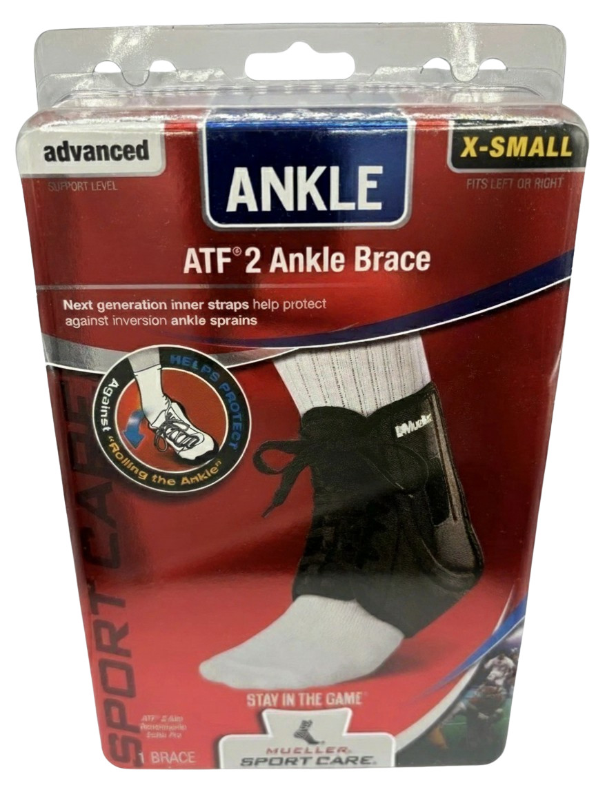 Mueller Sports Care ATF 2 Advance Ankle Support Brace Black Size: X-Small – NEW