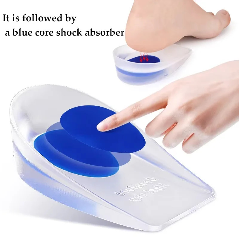 Silicone Height Increase Insoles for Men Women Shoes Inserts Invisible Heighteni