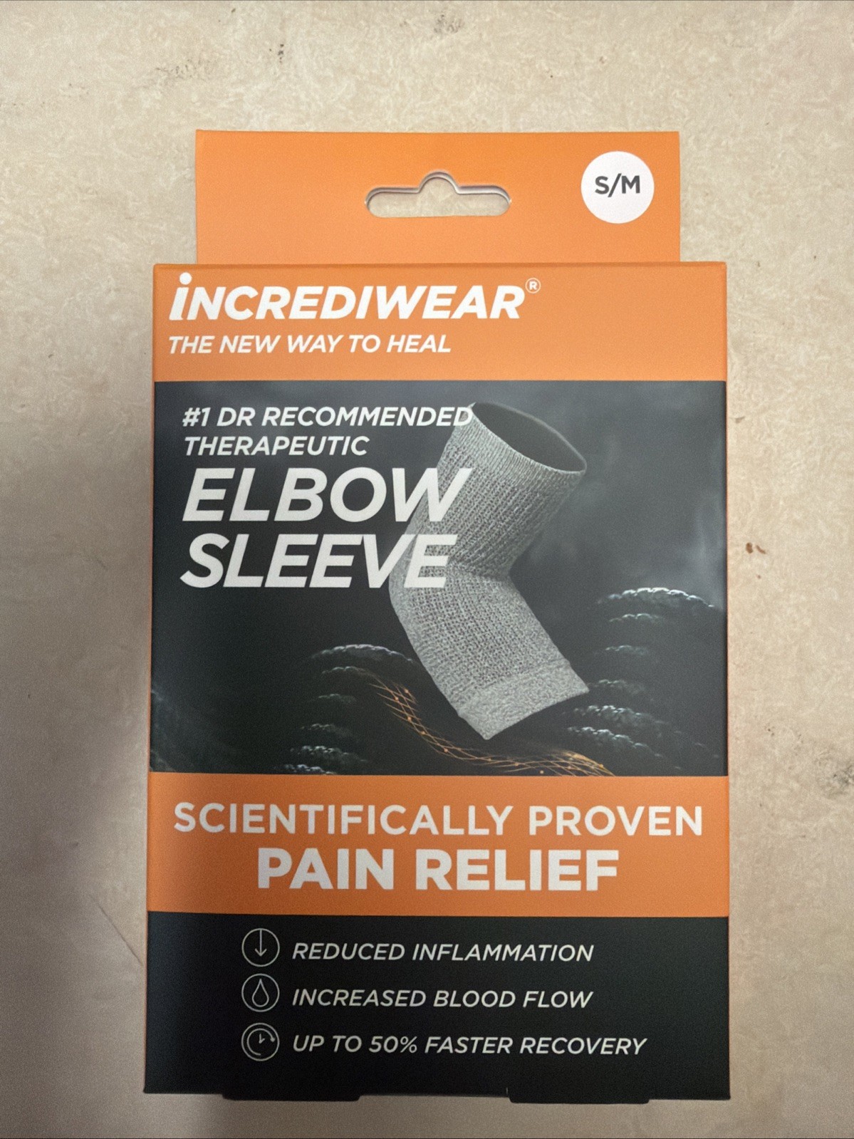 Incrediwear Elbow Sleeve S/M Red Compression Brace – New