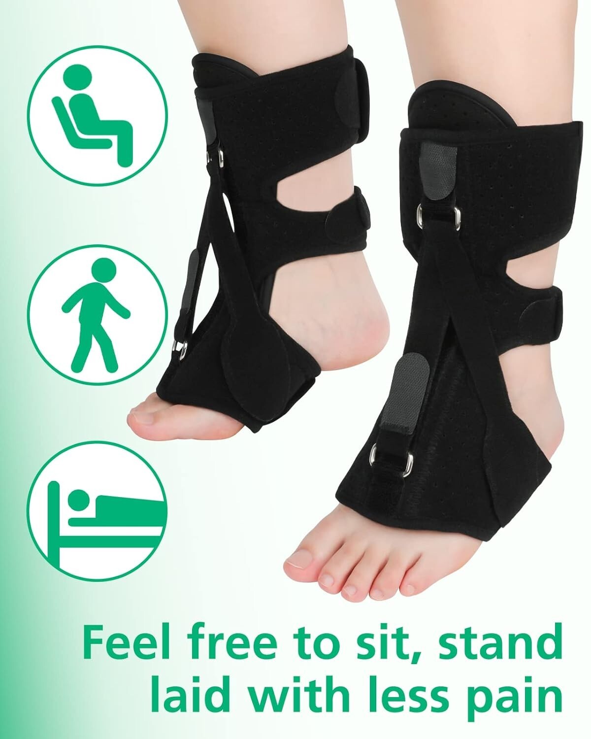 2 Pack Plantar Fasciitis Night Splint Upgrade Foot Brace Plantar Fasciitis Relie