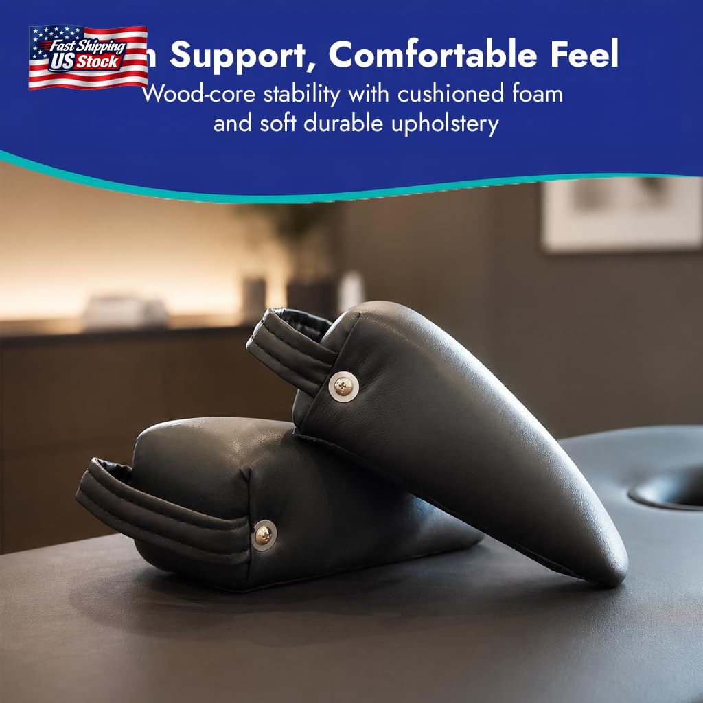 Pelvic Sacral SOT Blocks Non Slip Base 1/Pair Upholstered Black