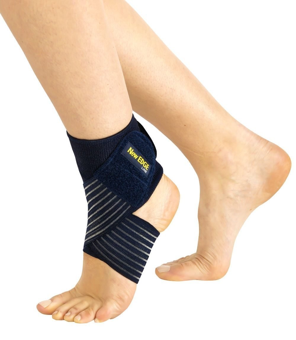 PAVIS SPA Elastic Ankle Brace, Orthopedic Ankle Support – Black