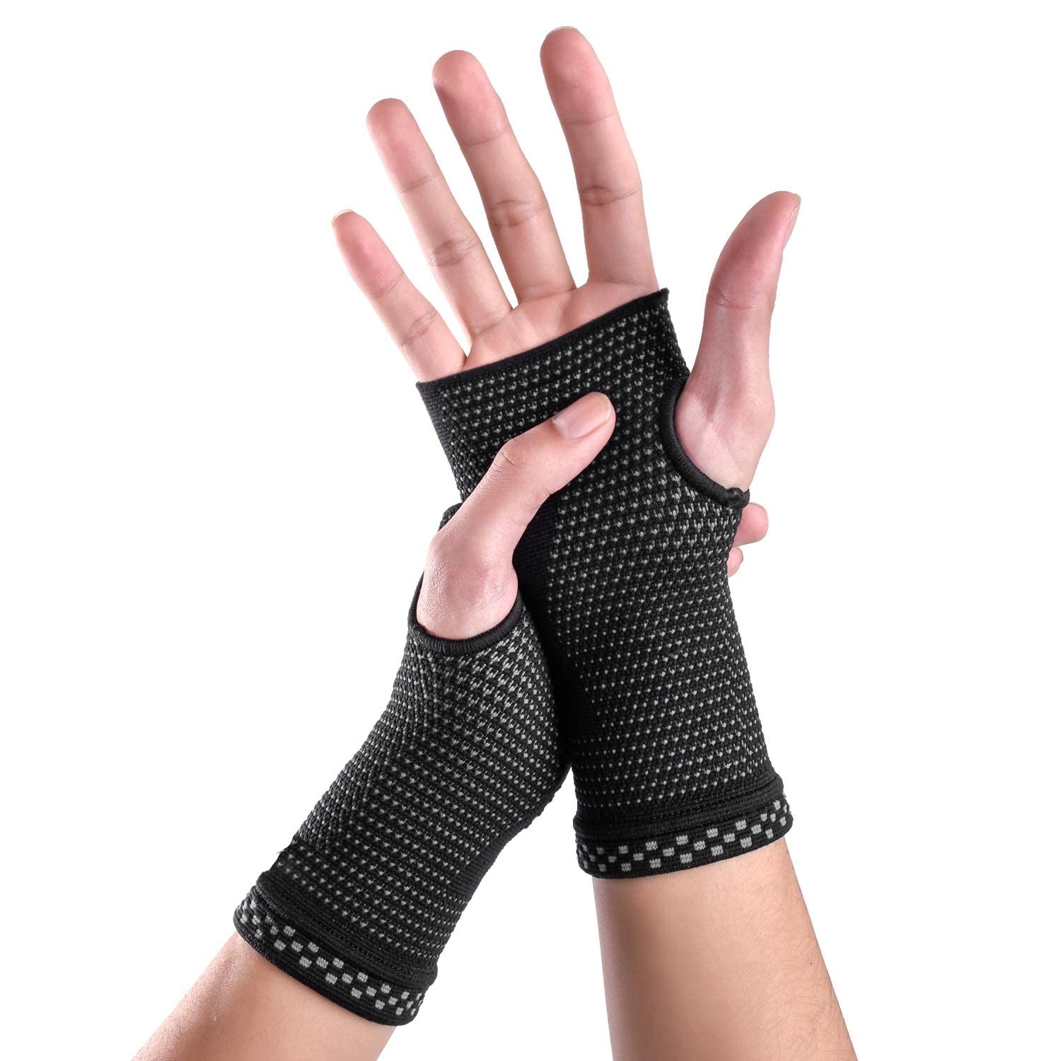 ABYON Wrist Compression Sleeves (Pair) for Carpal Tunnel and Pain Relief Trea…
