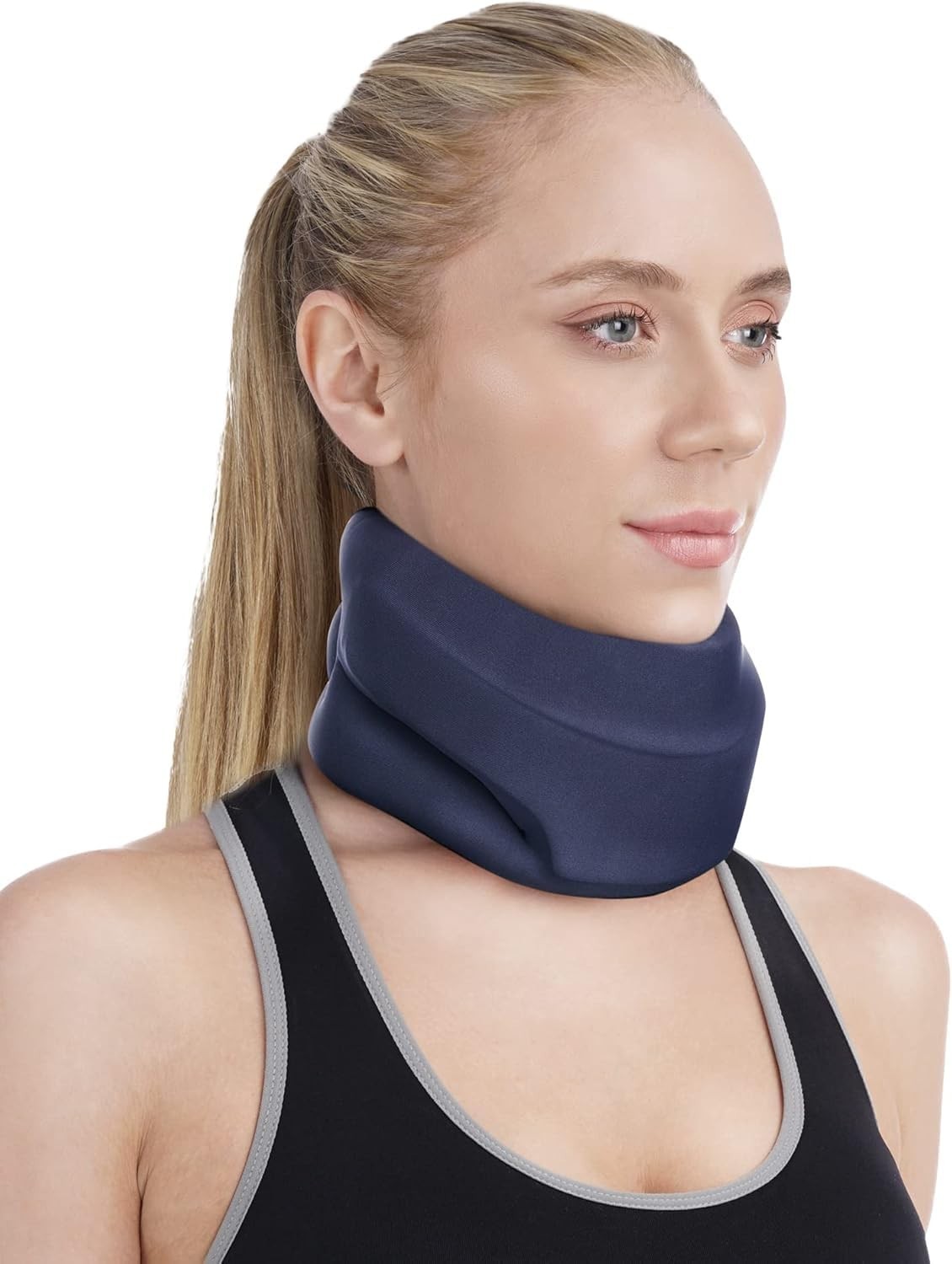 Cervical Neck Brace for Sleeping – Soft Foam Support Collar for Pain Relief, Med