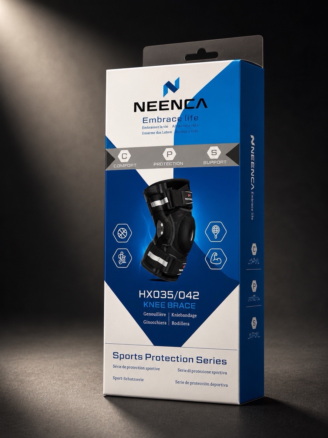 NEENCA Professional Knee Brace for Knee Pain Hinged Knee Support Size large NEW