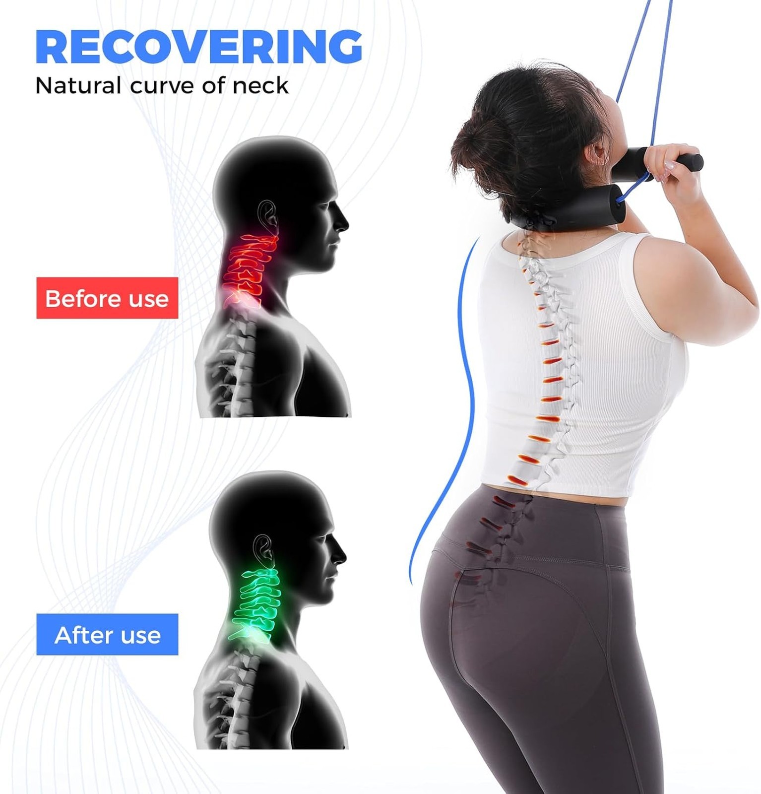 Cervical Neck Traction Device Over Door for Neck Pain Relief Spinal