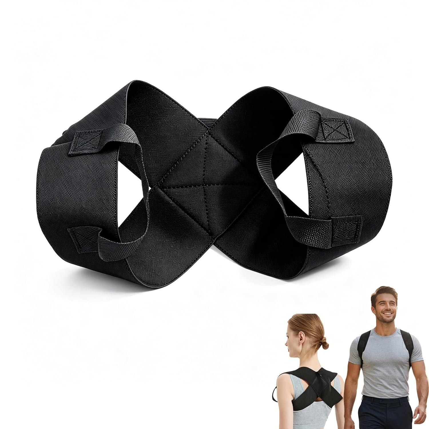 Invisible Back Posture Corrector for Women and Men | Breathable, Shoulder Brace
