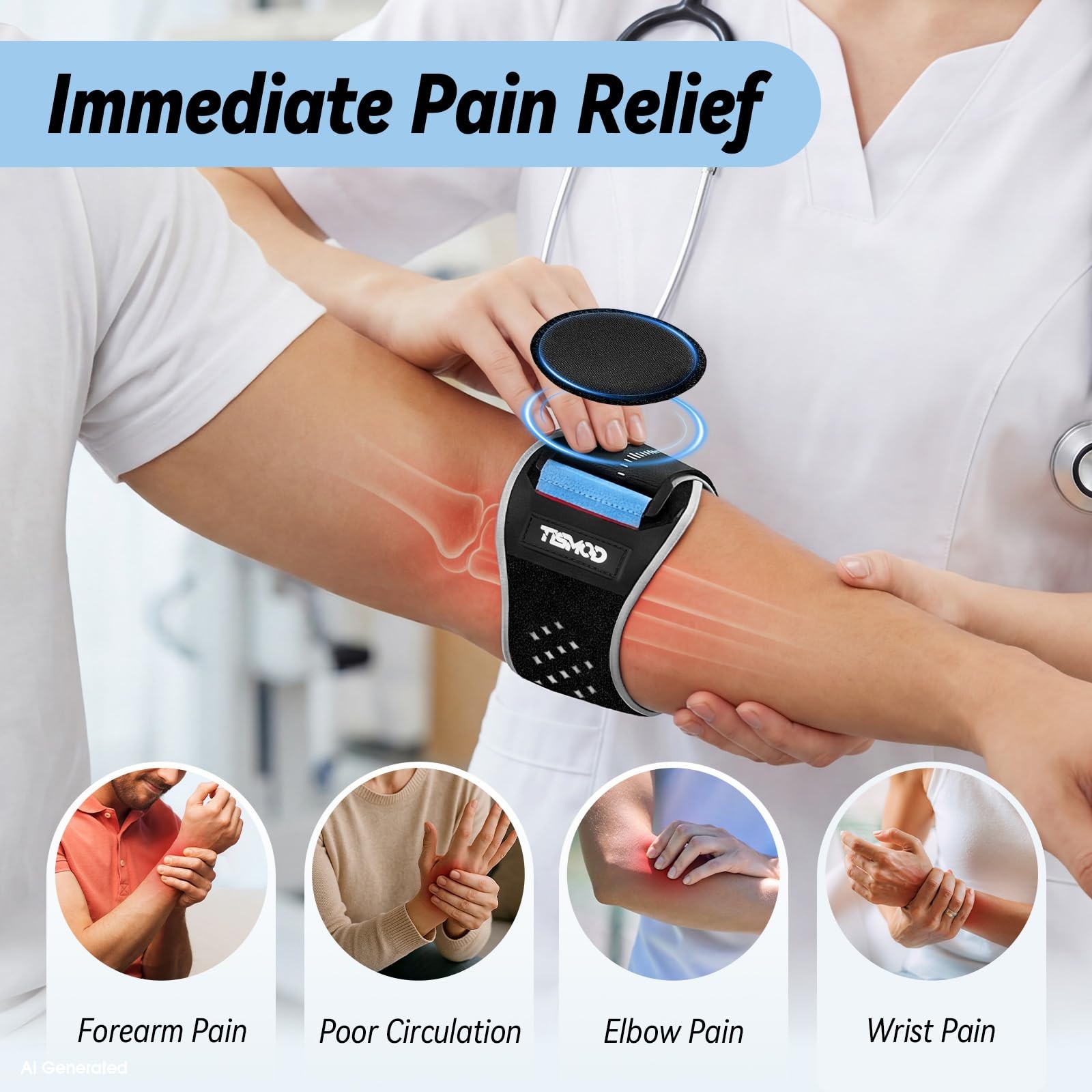 Tennis Elbow Brace for Men Women, Golfers Elbow Strap Band for Tendonitis | D…