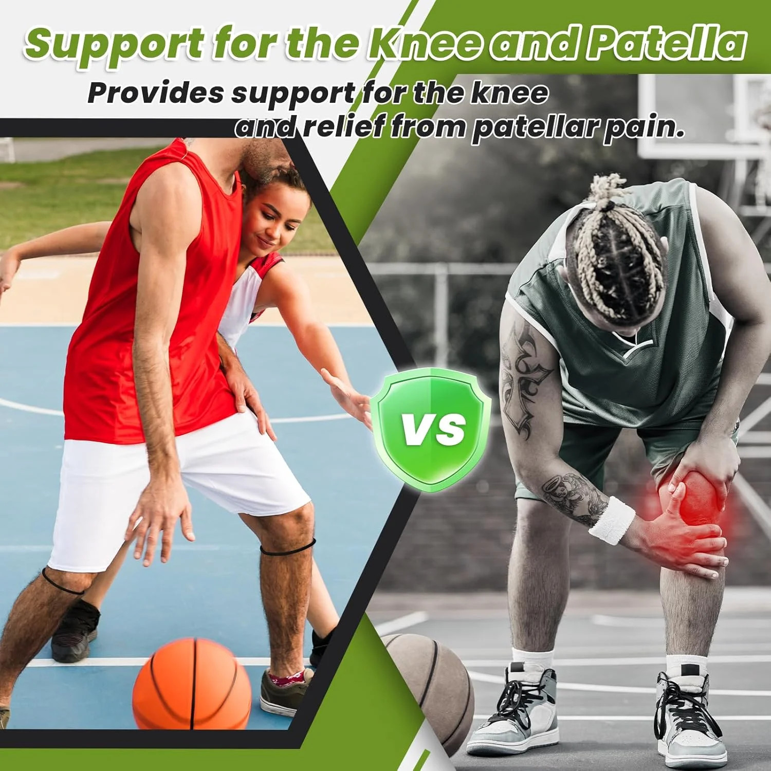 2PCS Patellar Tendon Knee Strap Knee Band for Knee Pain Relief Patella Band for