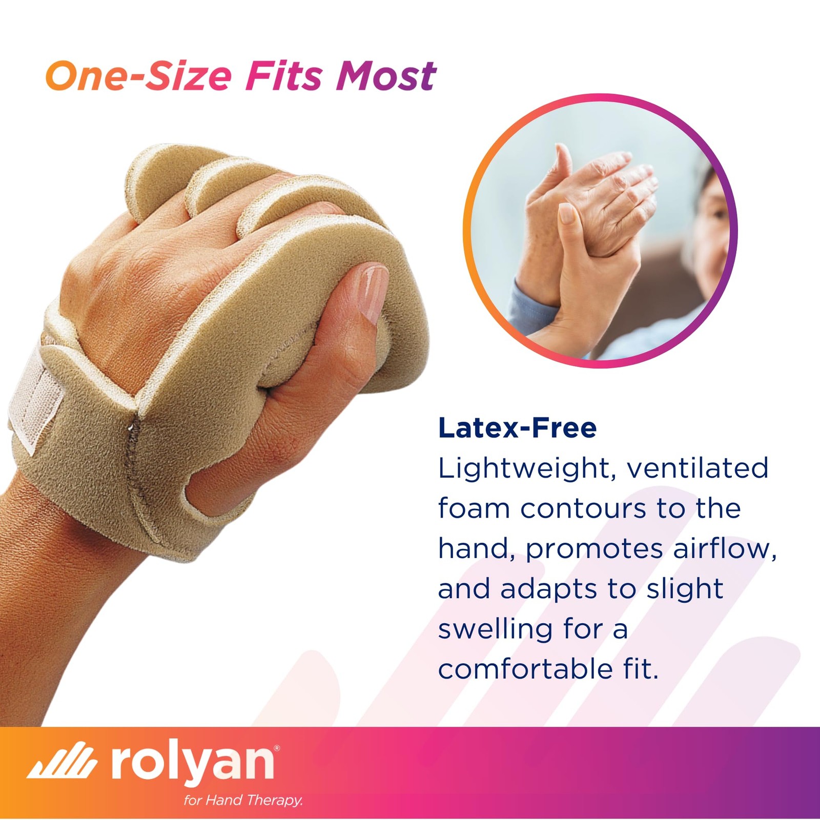 Rolyan Sof-Foam Palm Shield For Right Hand Finger Separators And Soft Foam