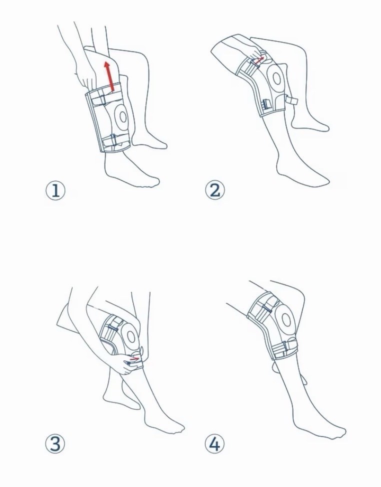 Knee Brace for Knee Pain, Hinged Knee Support Removable Dual Side Stabilizers