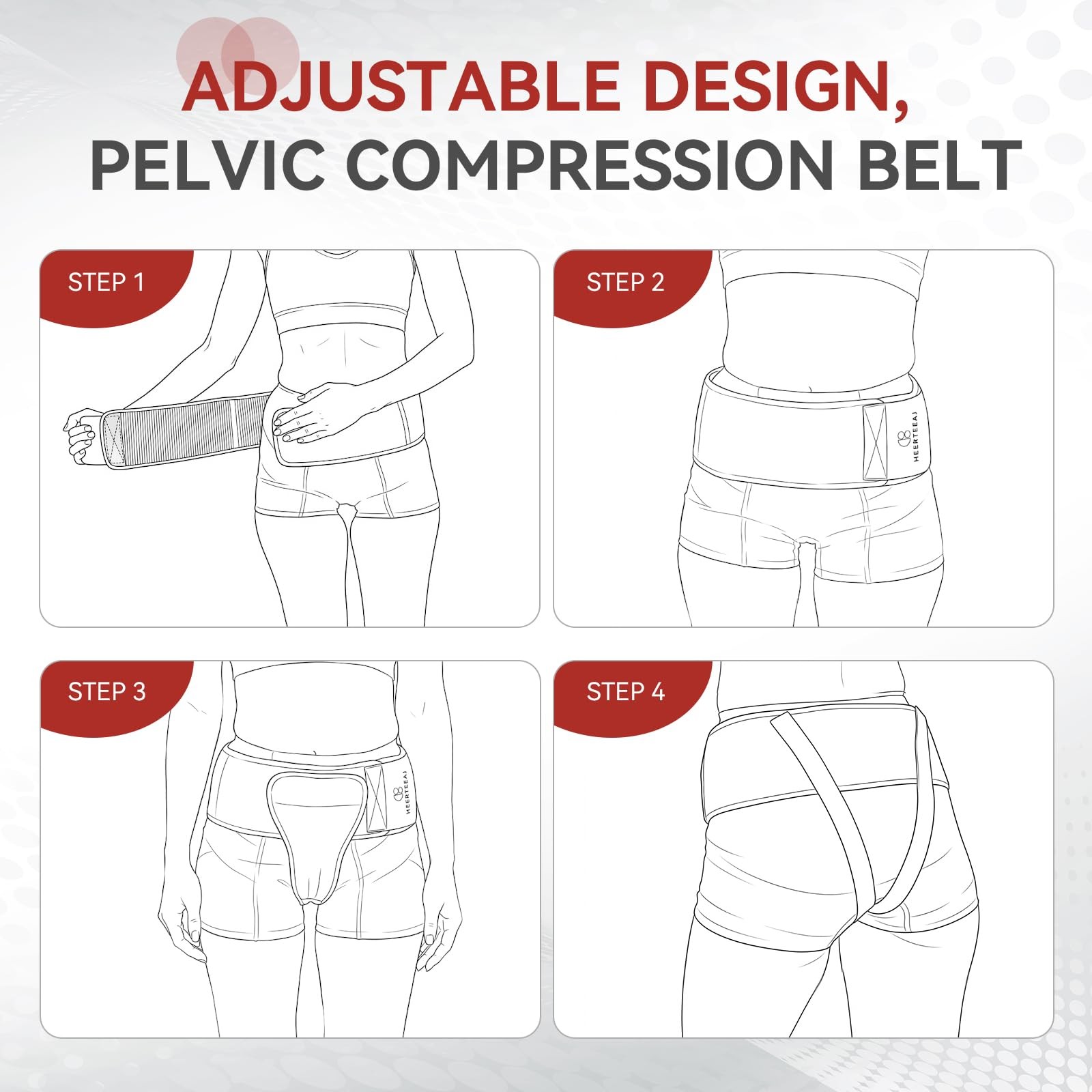 Pelvic Support Belt for Uterine Prolapse, Postpartum & Pubic Pain