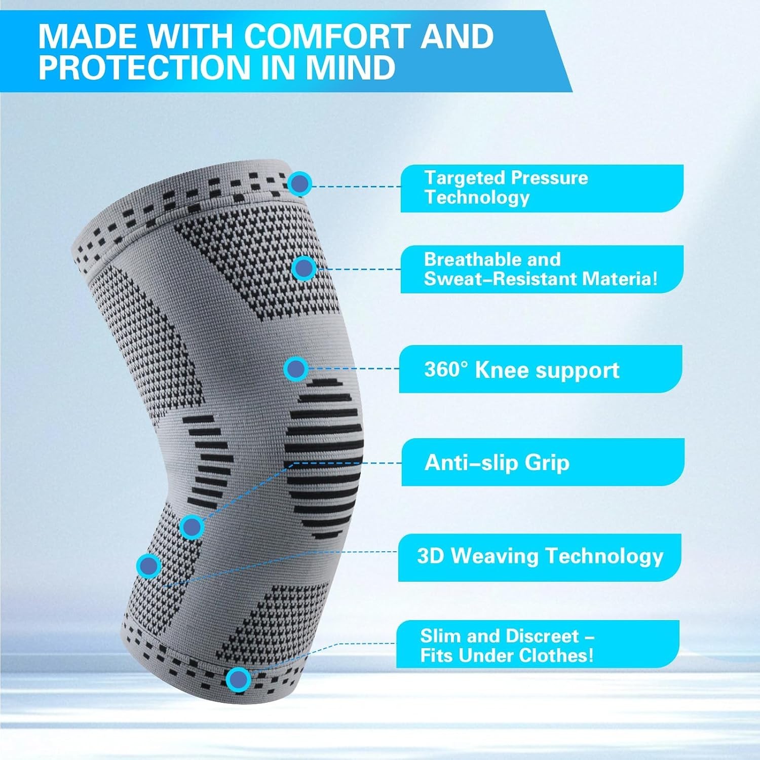 Compression knee sleeve Bamboo Knee Compression Sleeve bamboo knee sleeves fo…