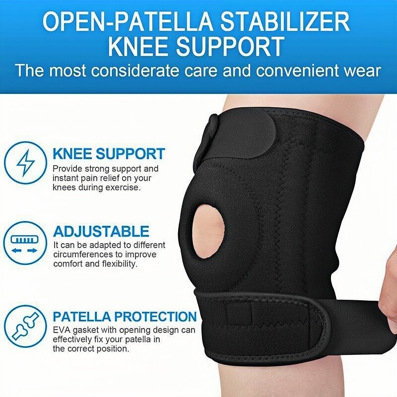 Knee Brace Compression Sleeve Support Sports Joint Arthritis Patella Stabilizers