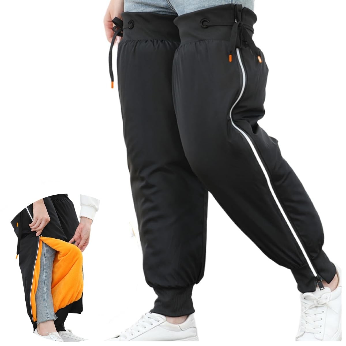Motorcycle Warm Leg Knee Sleeves Winter Windproof Waterproof Plush Leg Pad Guard