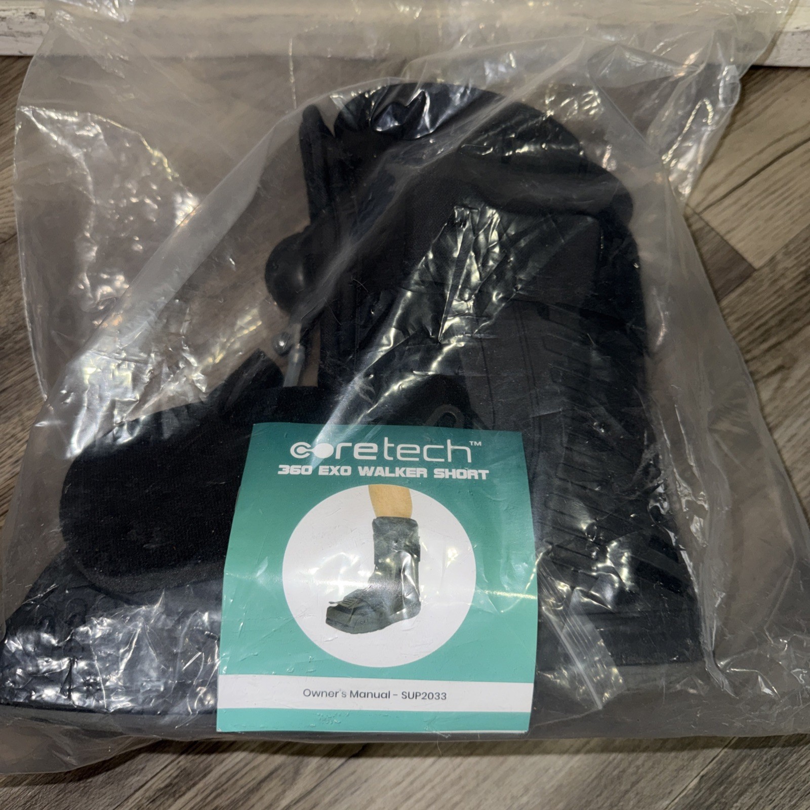 Coretech 360 Exo Walker Boot Short Size Large Black SUP2033BLKL