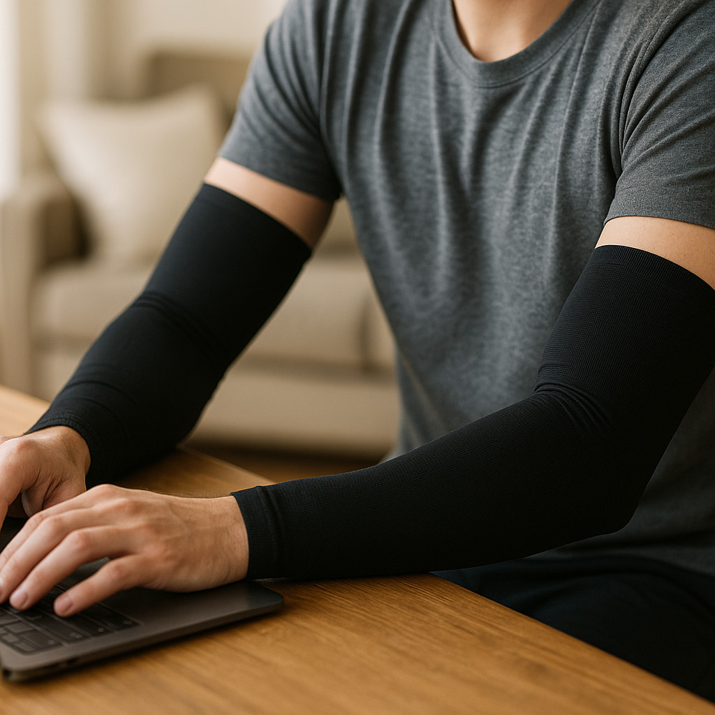 ChangeNow Copper Compression Arm Sleeves Black L