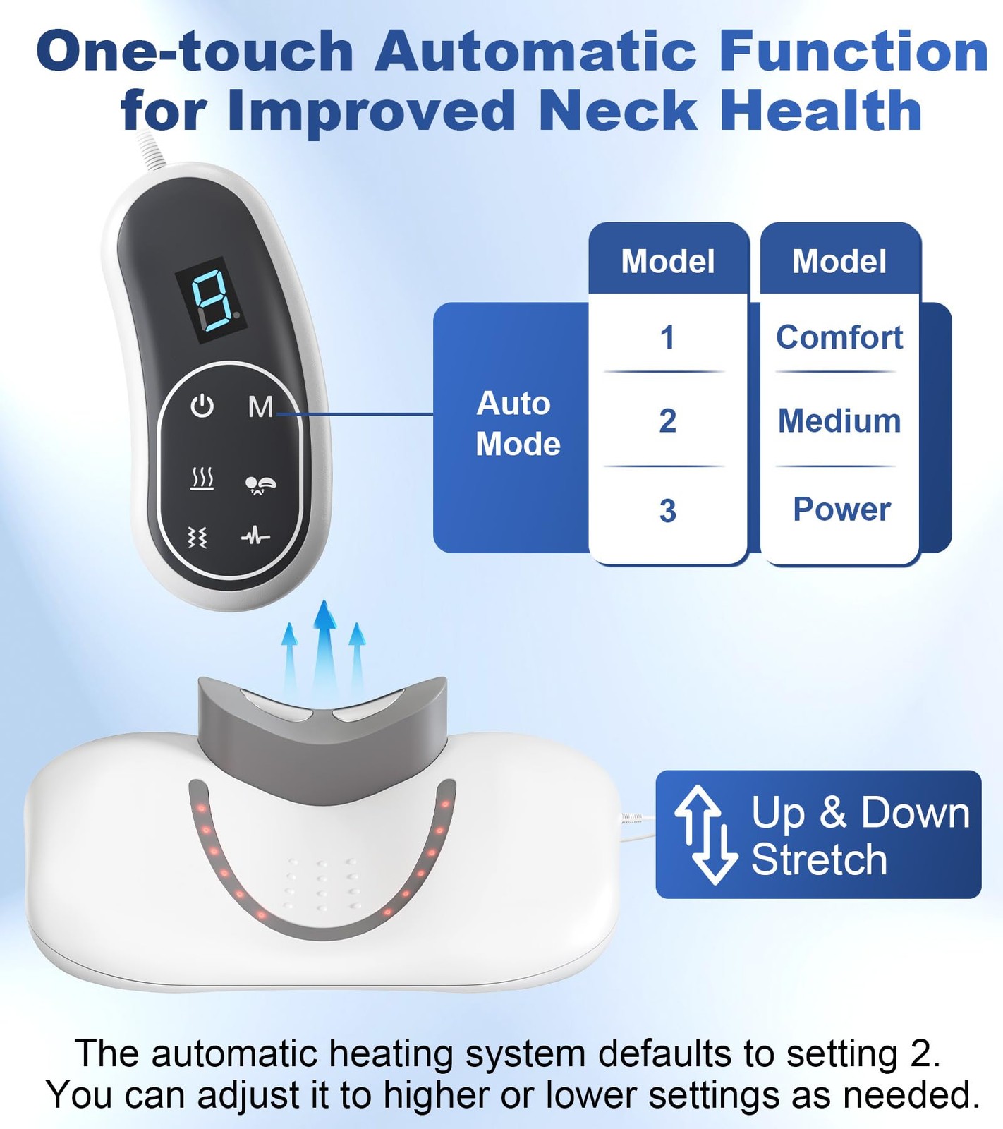 Heated Neck Stretcher Cervical Traction Therapy Pillow Hump Corrector