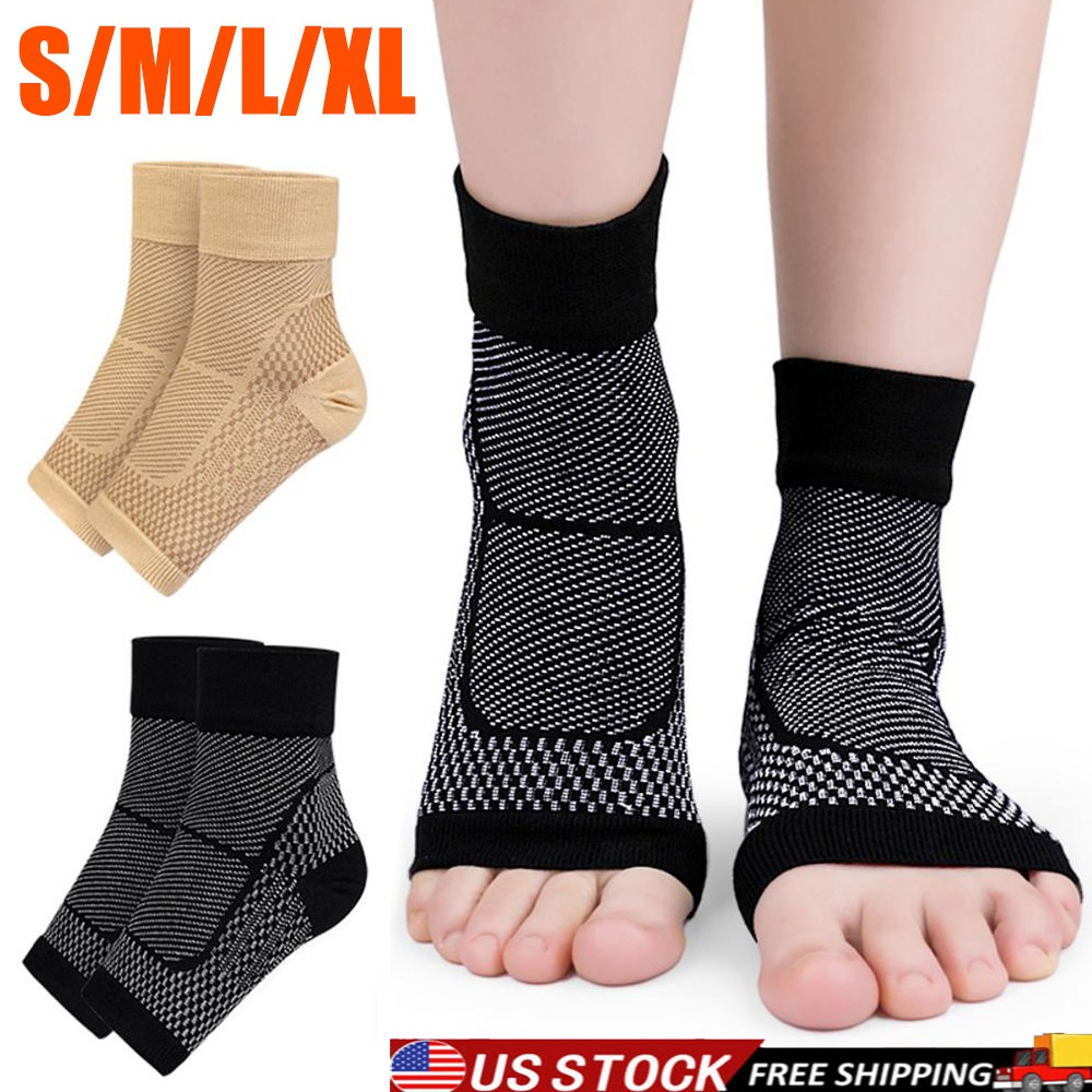 S-XL Ankle Brace Compression Sleeve Open Toe Сompression Socks for Women and Men