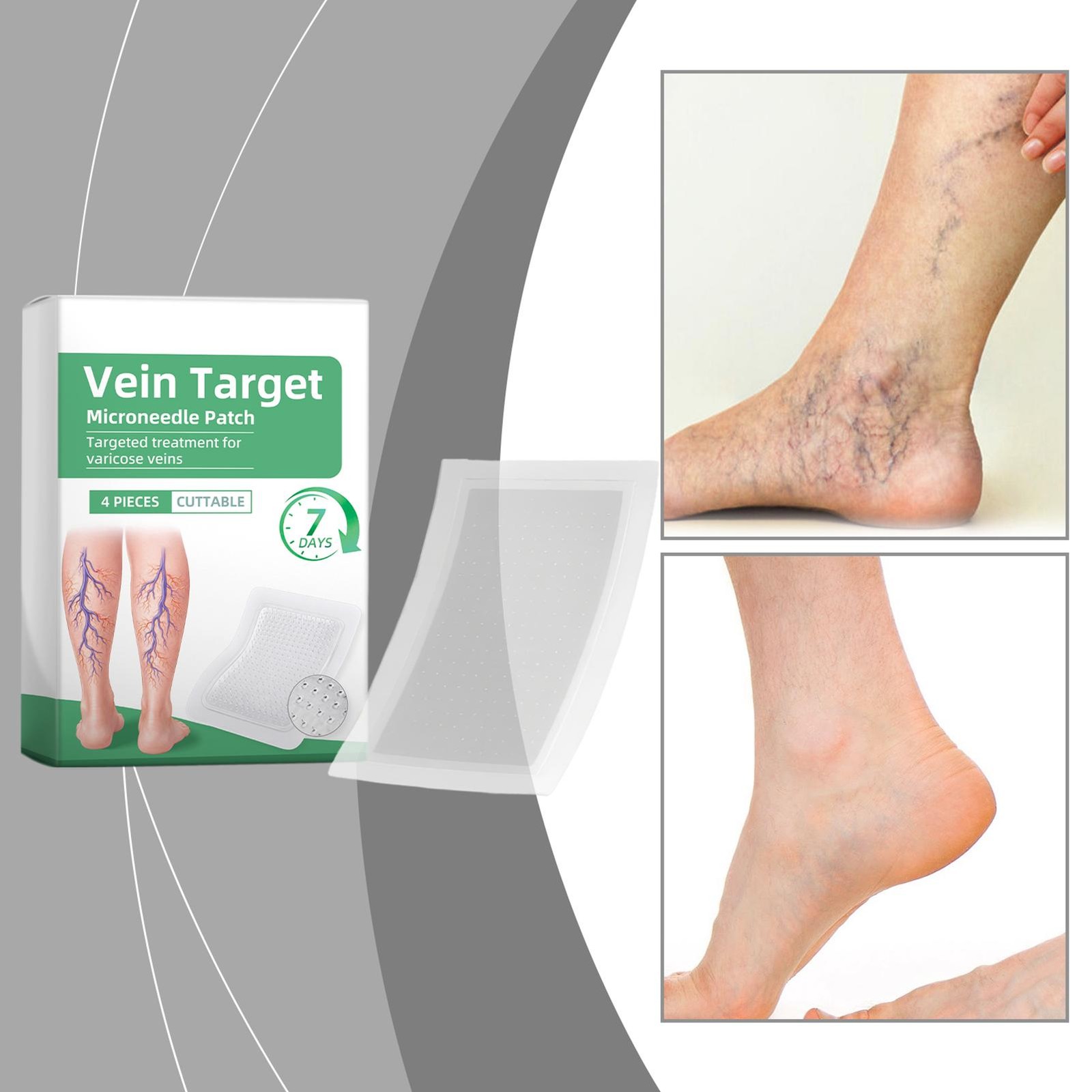 2026 Vein Target Microneedle Patch Natural Ingredients Leg Care Patch New