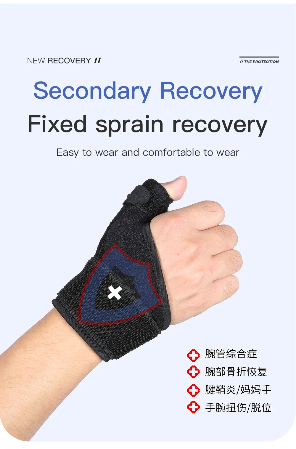 1PC Flexible Splint Wrist Thumb Support Brace for Tendonitis Arthritis