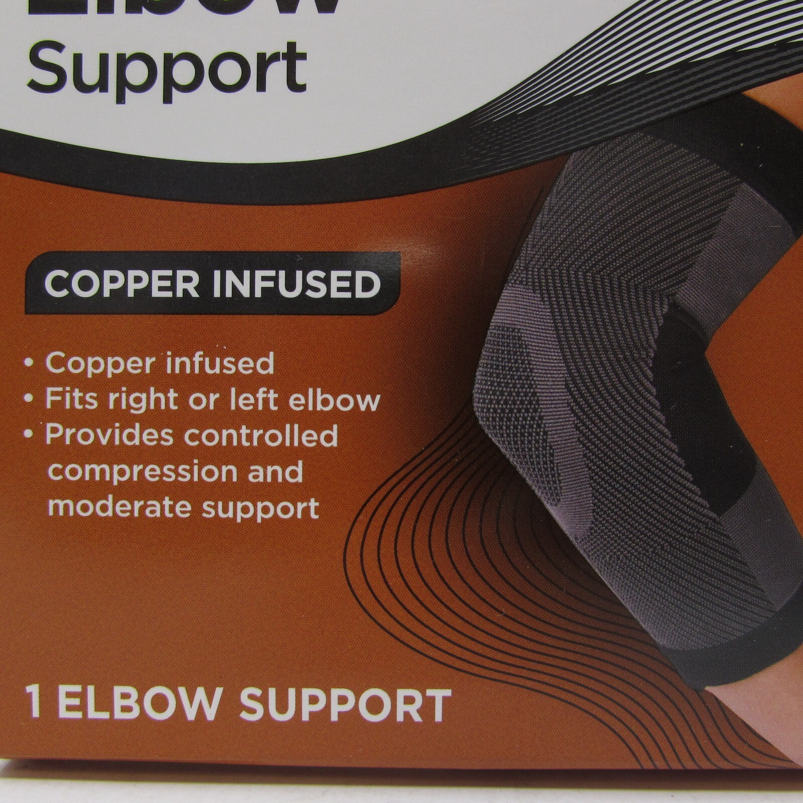 Equate Elbow Support Copper Infused Right Left Moderate Compression One Size NEW