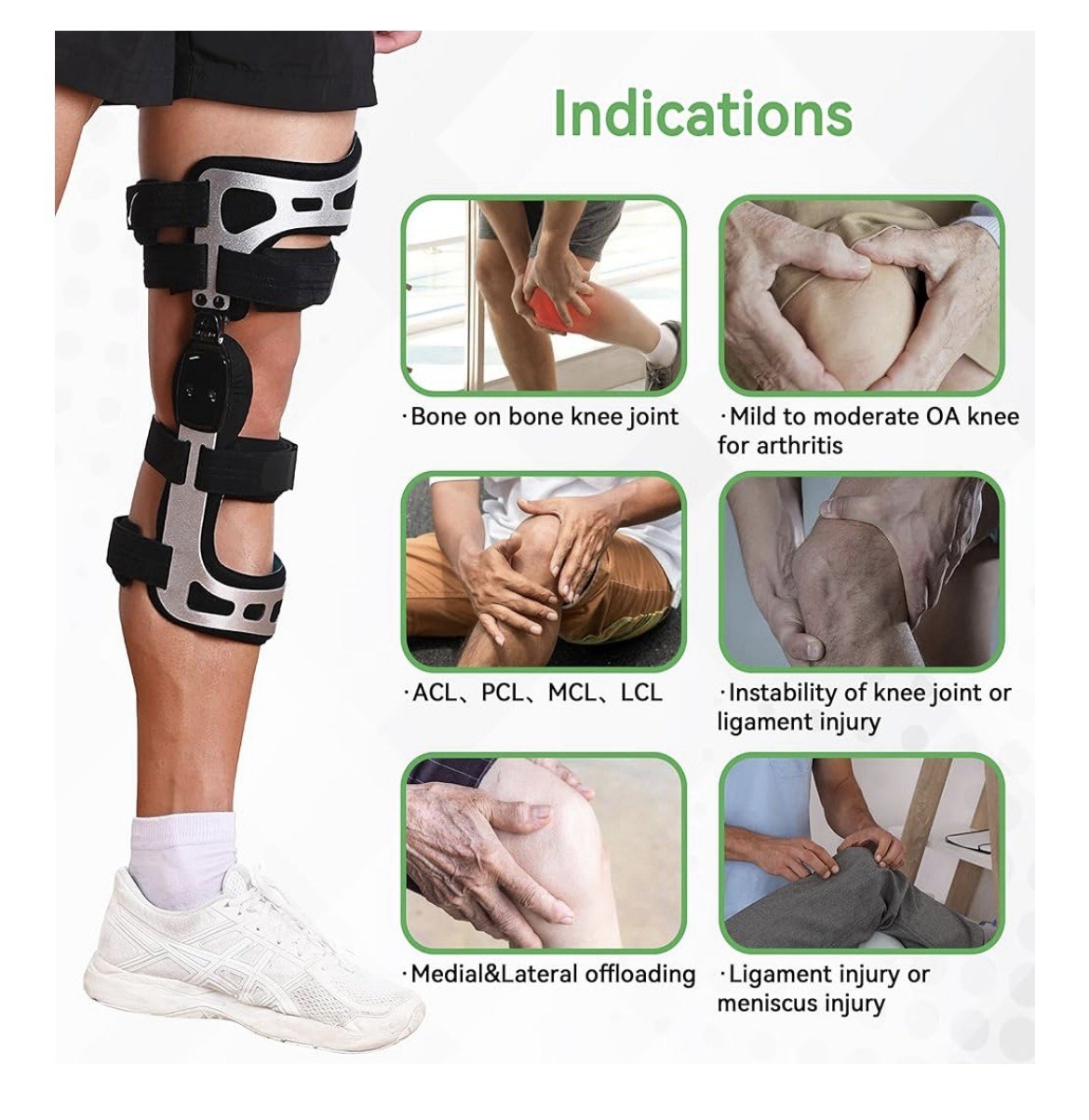 Orthomen Unloader Knee Brace – Adjustable OA Knee Support (M-Right)