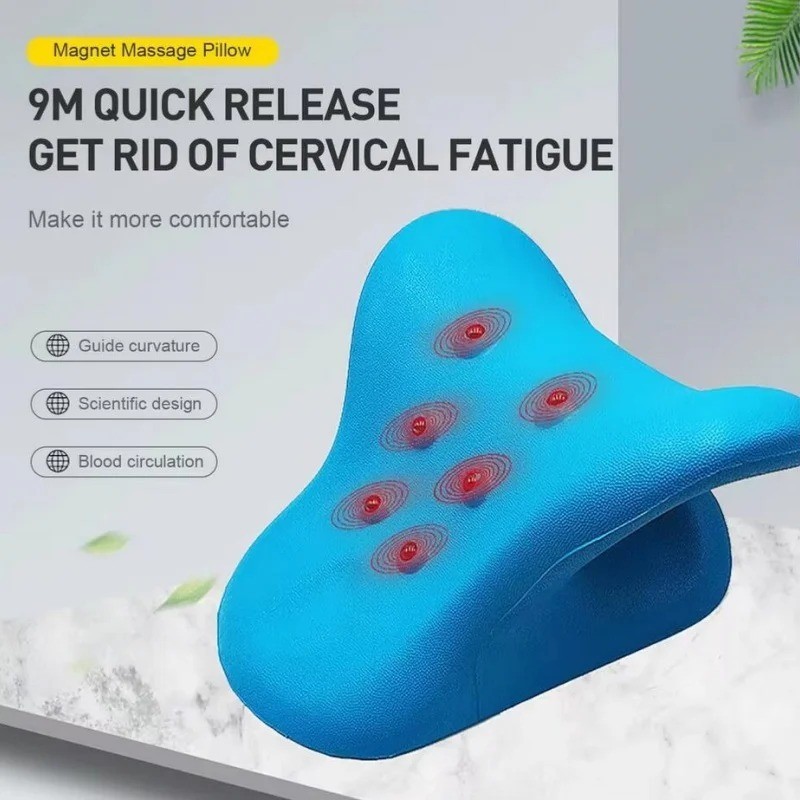 Cervical Neck Stretcher Massage Pillow Traction Device for Neck & Shoulders