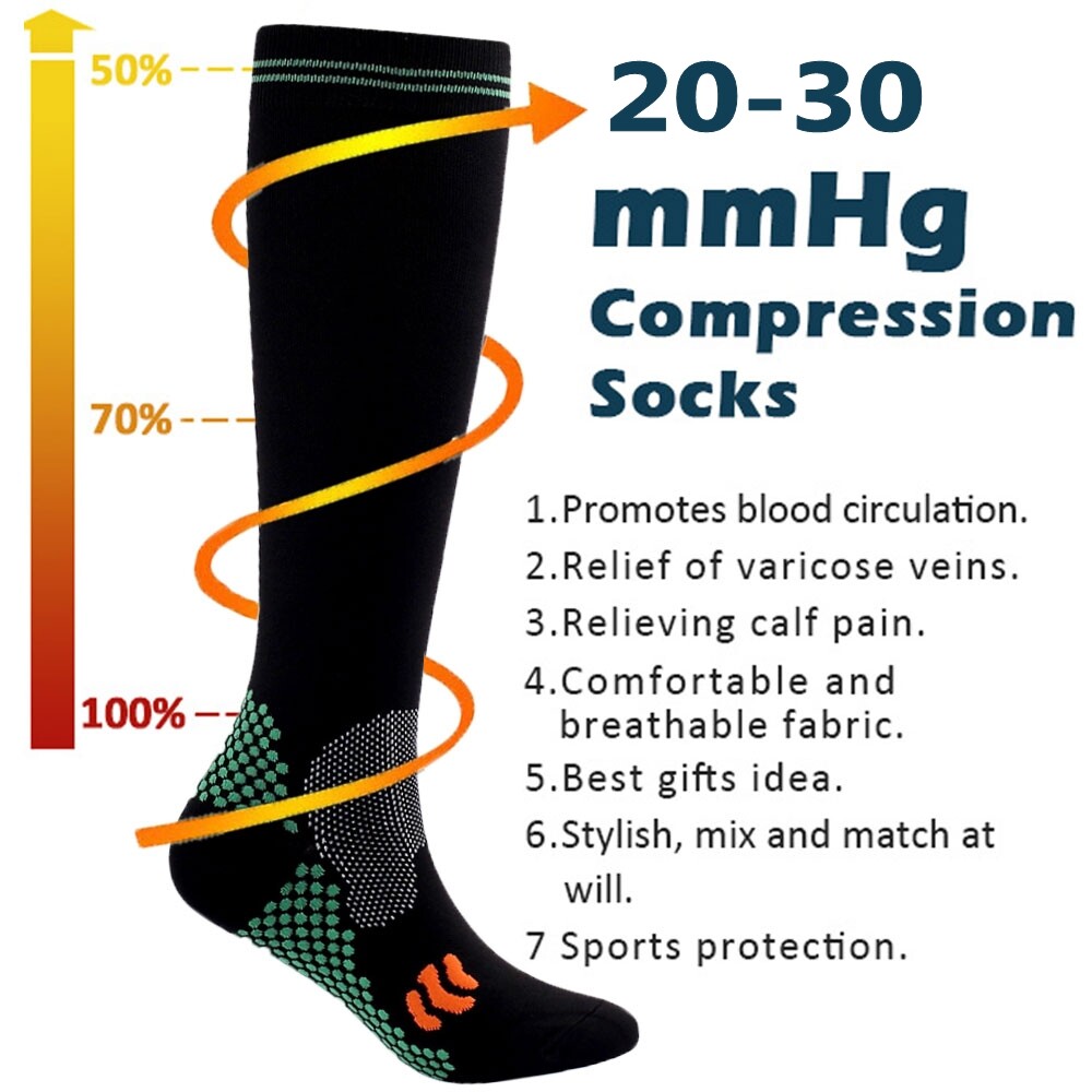 Mens Diabetic Compression Socks Medical Stockings For Varicose Veins Edema Socks