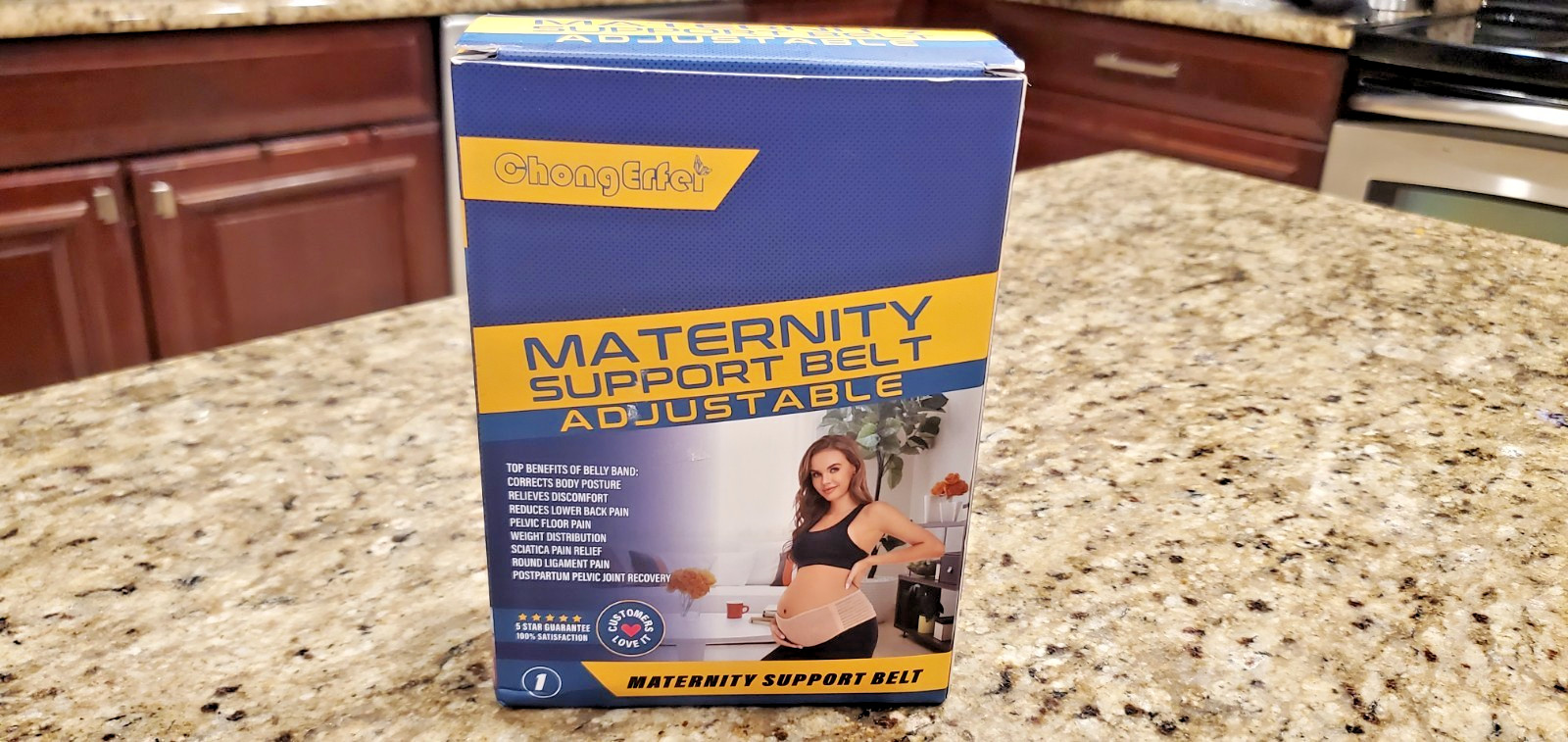 ChongErfei Maternity Support Belt Black Plus Size Adjustable 55 Inches Length