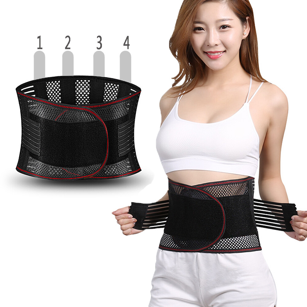 Adjustable Waist Trainer Belt Lower Back Brace Spine Support Waist Lumbar Belt