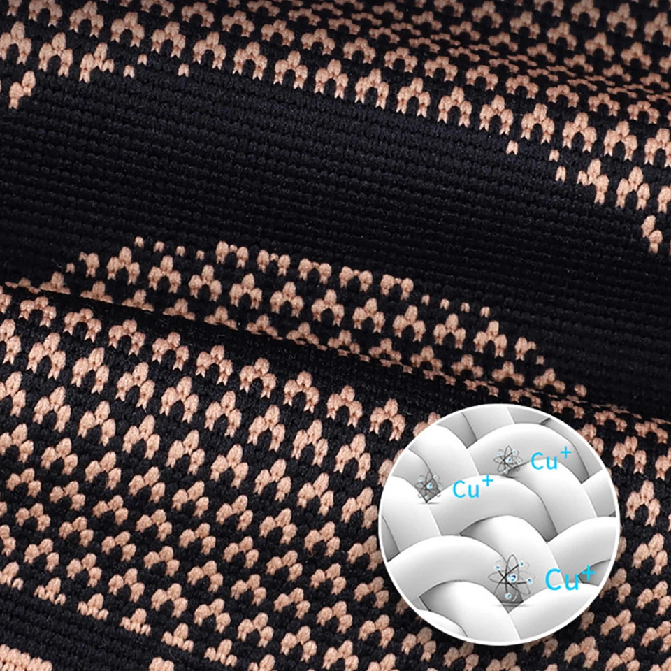 1Pcs Sports Thigh Guards Knitted With Copper Silicone Anti-slip High-stretch Thr