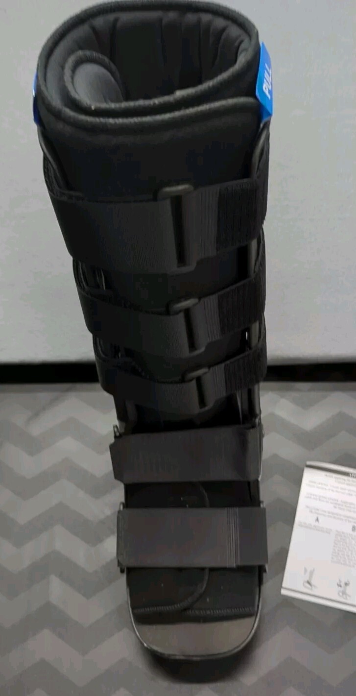 Fixed Ankle Walker Boot, Black, Medium By KNAB Medical New