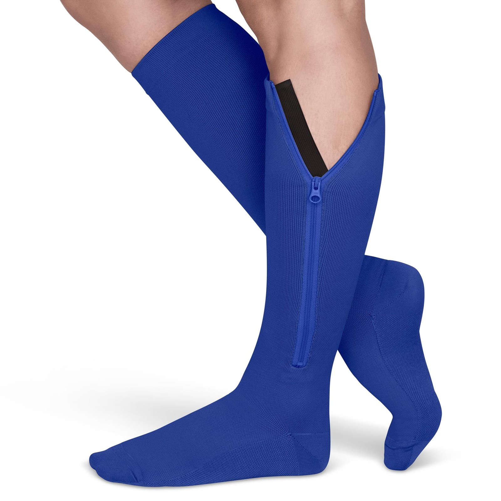 Zipper Compression Socks Men Women 20-30mmHg Closed Toe Stocking Support