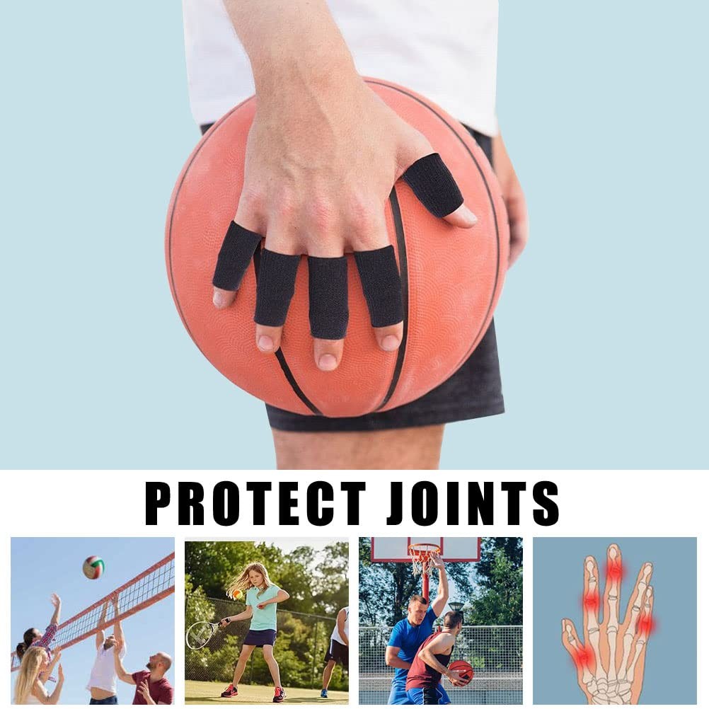 20 Pcs Elastic Thumb Finger Sleeves Protectors for Relieving Pain Arthritis