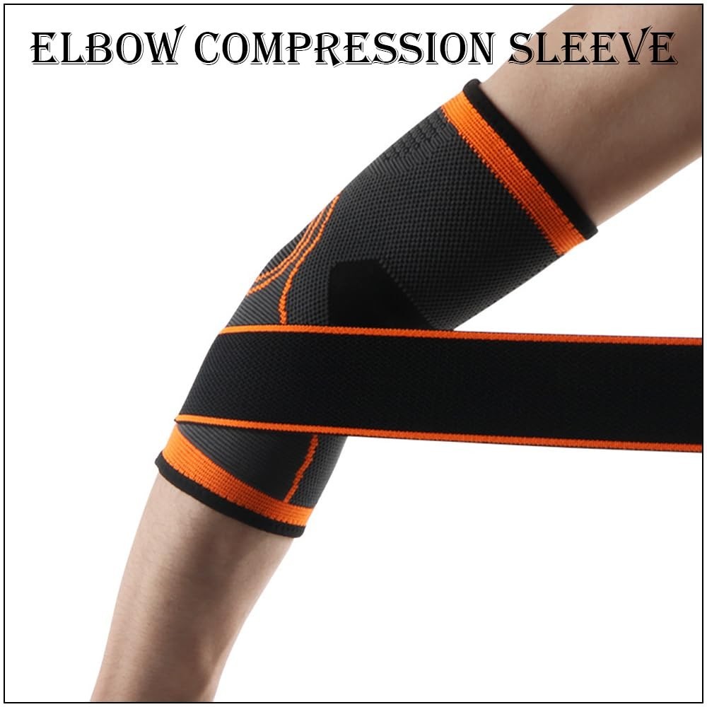 2 PCS Elbow Compression Sleeves Elbow Brace for Tendonitis Arm Compression Sl…