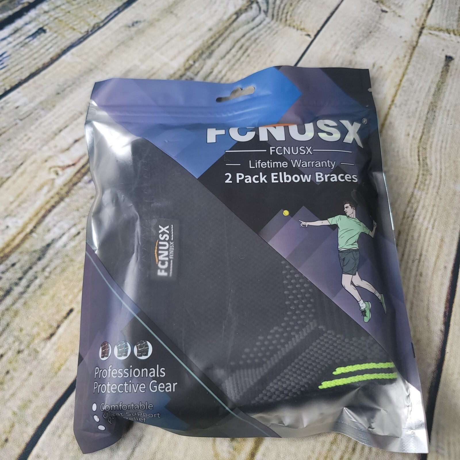 FCNUSX Elbow Braces Tendonitis Tennis Elbow Arm Strap Pain Relief Black Medium