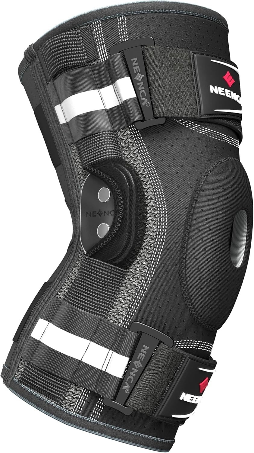 Professional Knee Brace for Knee Pain, Hinged Knee Support with Removable Dual S