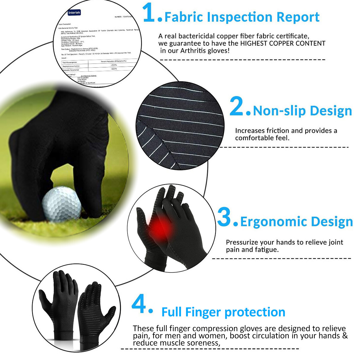 [Instant Relief] Compression Gloves for Hand Pain, Carpal Tunnel, Tendonitis