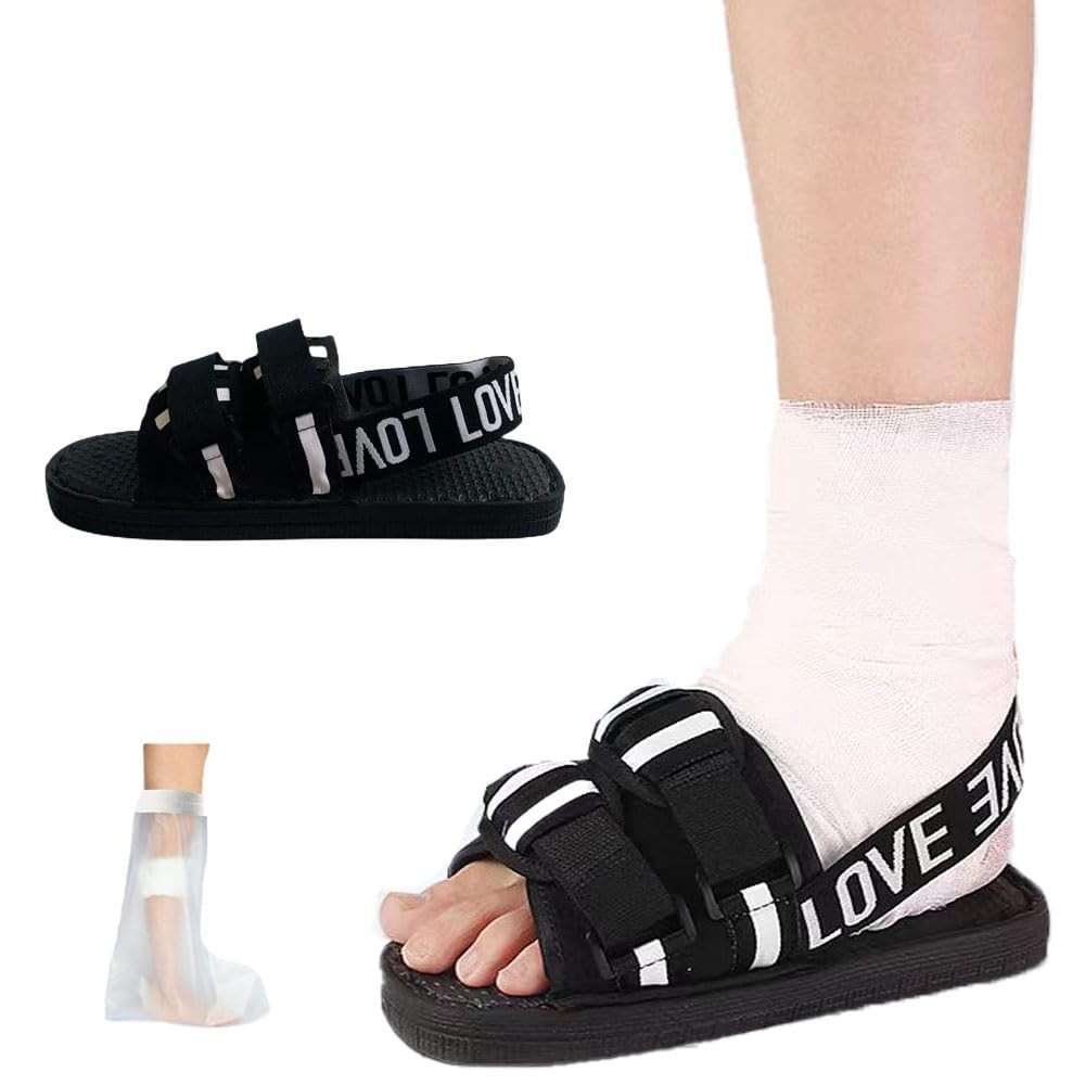 Post Op Shoe for Broken Foot,Adjustable Walking Boots,Fracture Shoes,for Foot…