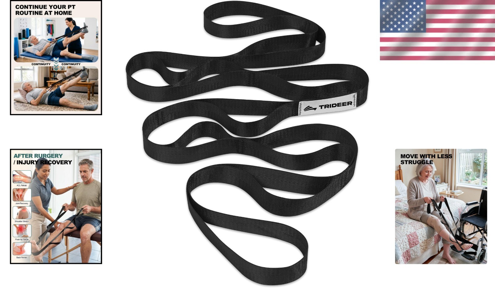 Versatile 75″ Hammie Stretch Strap – Yoga & Mobility Aid for All Fitness Levels
