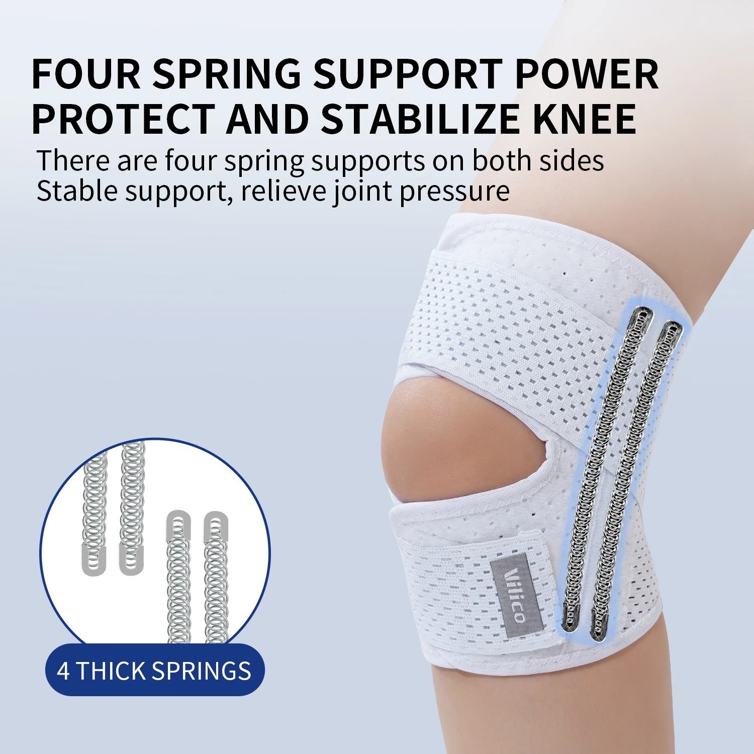 Knee Brace Compression Sleeve Joint Support Open Patella Stabilizer Wrap – USA