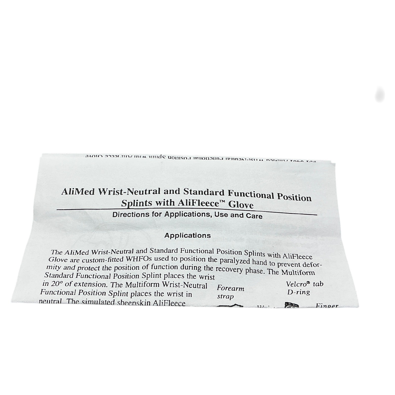 AliMed Wrist Neutral Functional Position Splint with AliFleece