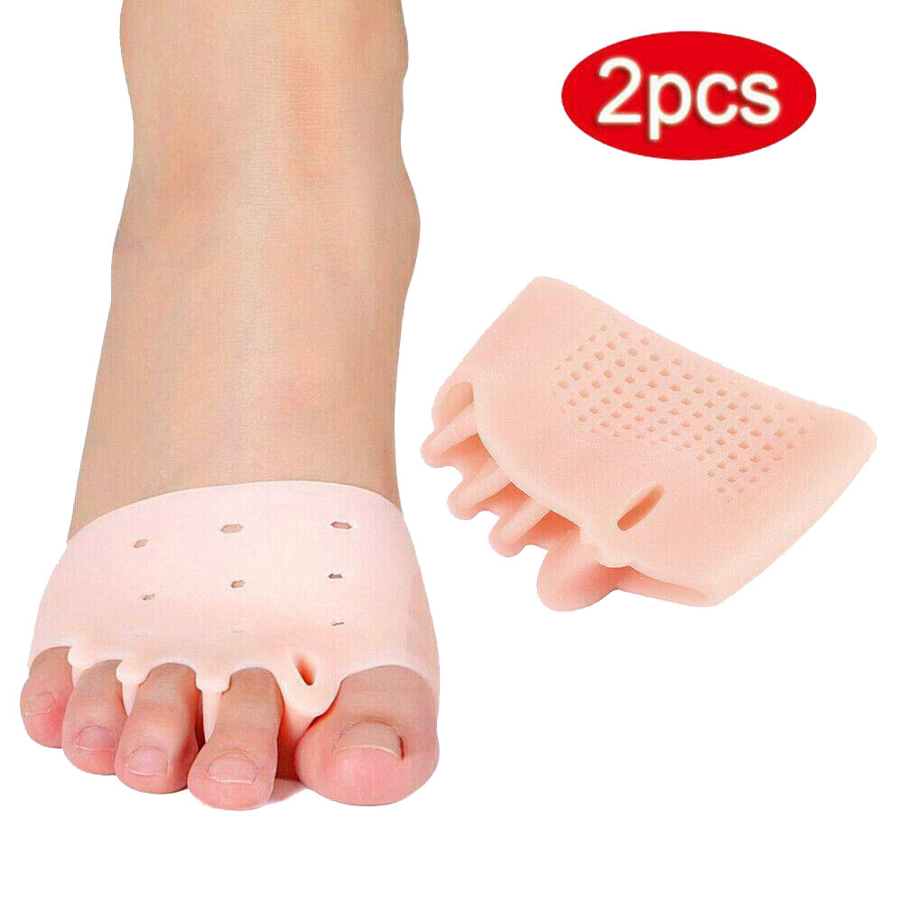 2X Silicone Toe Separator Bunion Corrector Orthotics Straightener Forefoot Pads