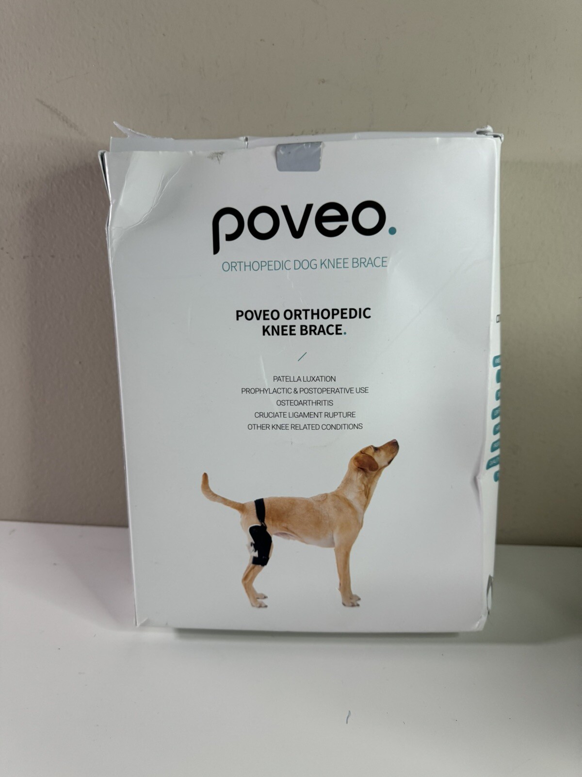 Poveo Orthopedic Dog Knee Brace Right Leg 3XL 55-85Lbs Box Damaged