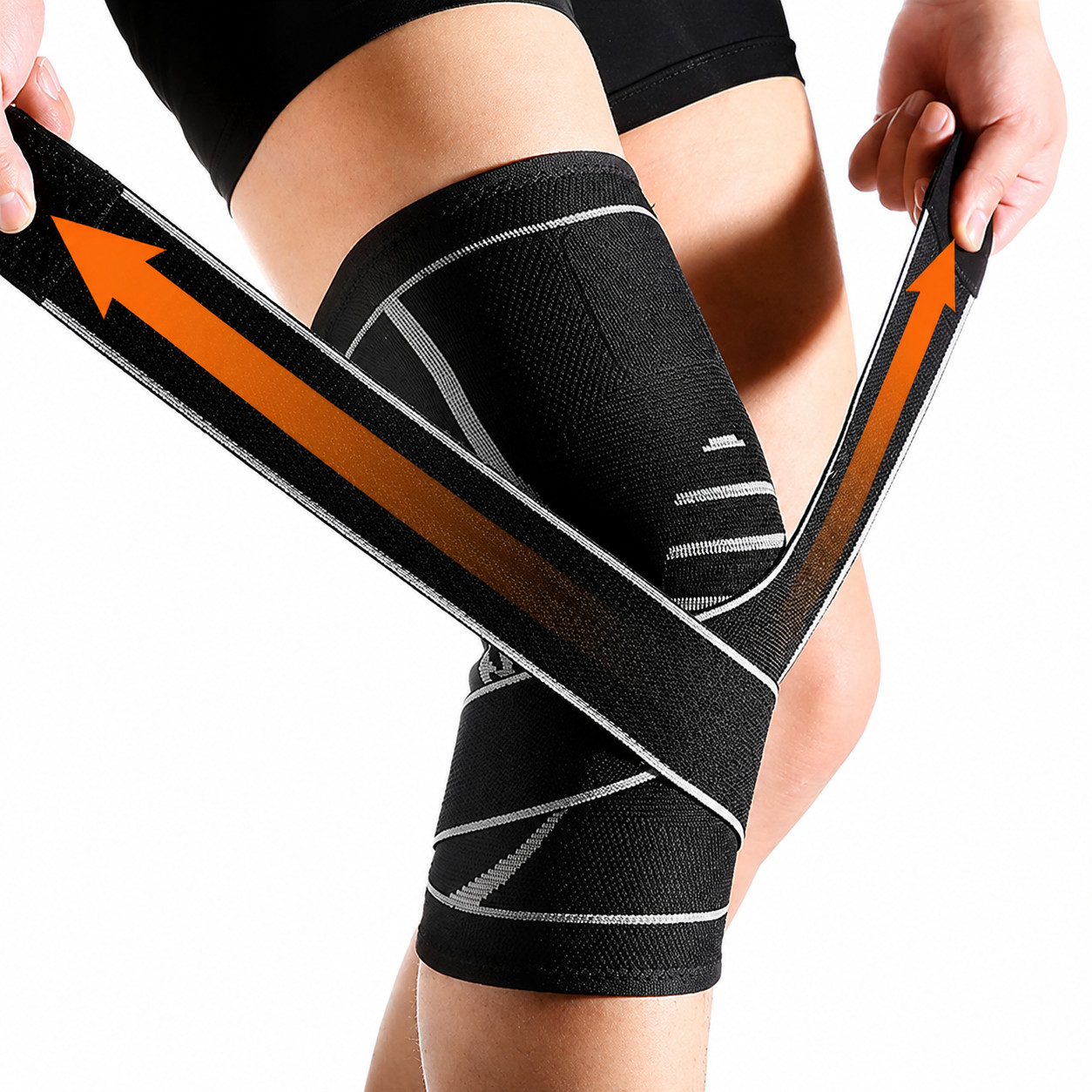 Knee Sleeve Compression Brace Support For Sport Joint Pain Arthritis Relief