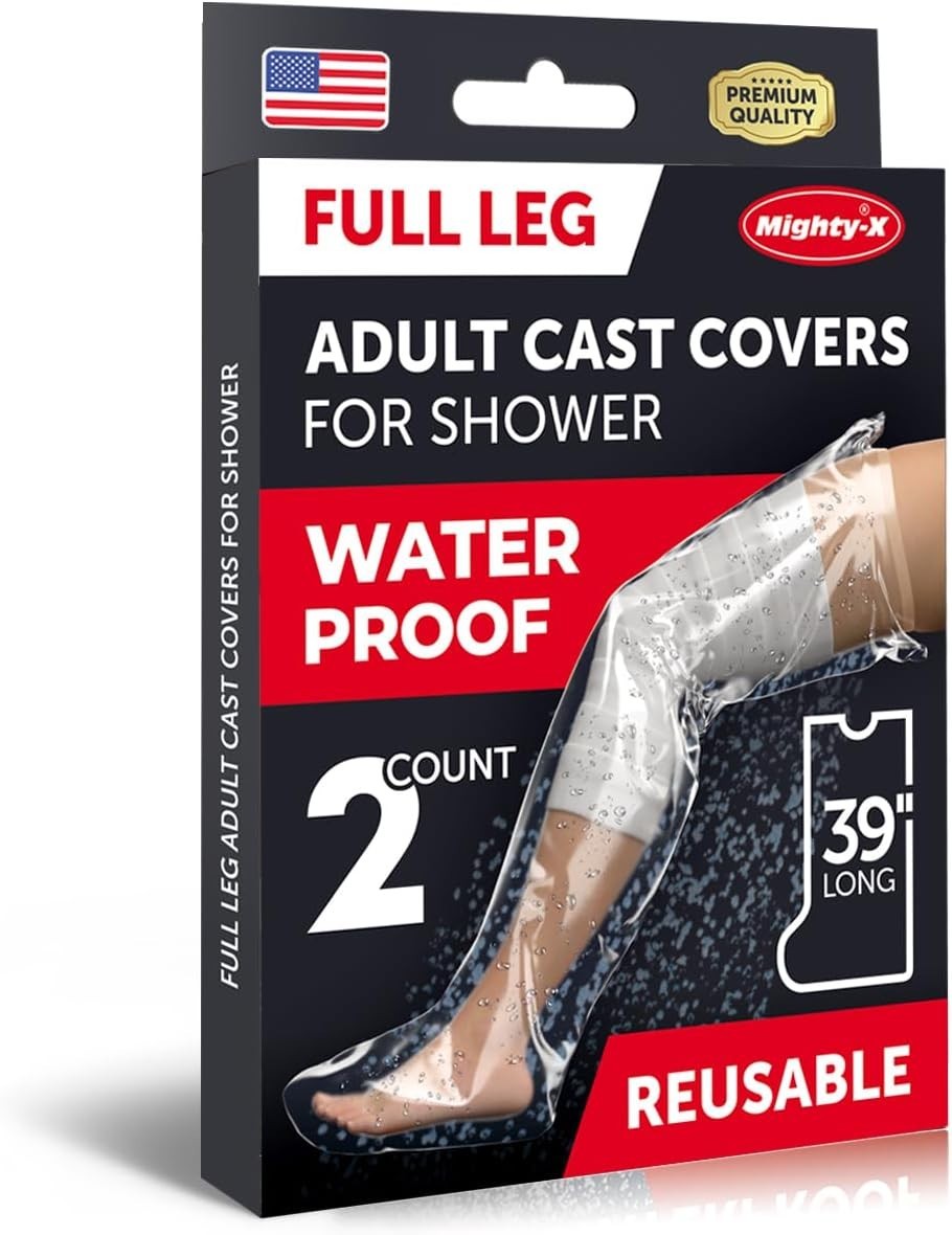 Lightweight Waterproof Cast Shower Cover for Full Leg – Comfortable & Reusable