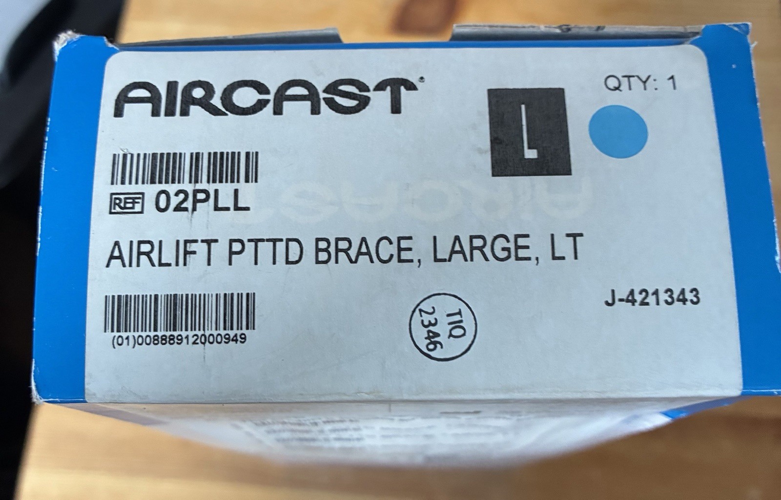 Aircast Airlift PTTD Ankle Brace Posterior Tibial Tendonitis Support Left Large