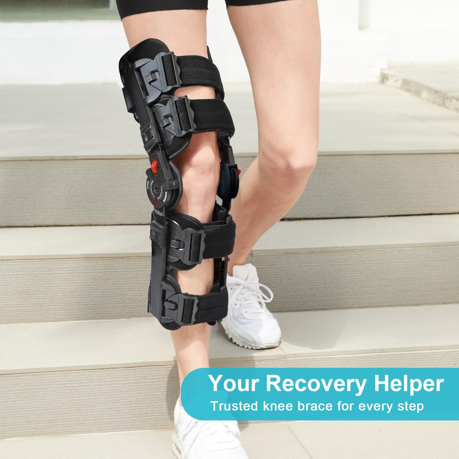 ROM Knee Brace: Hinged Post-Op Knee Brace for Arthritis, ACL, MCL, and PCL Injur