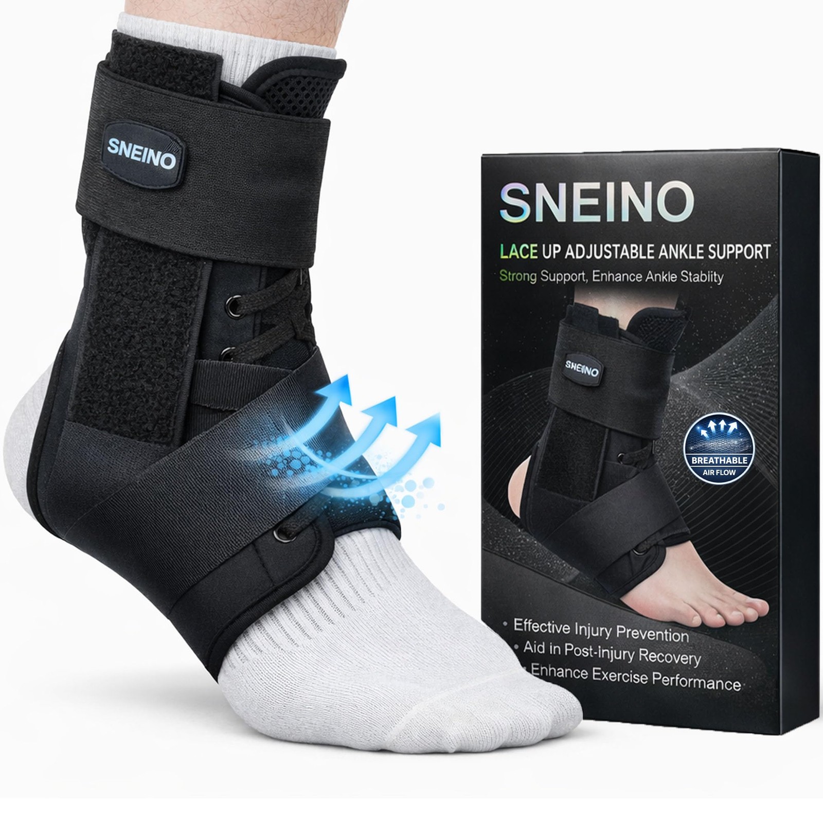Ankle Brace for Women & Men – Ankle Support Brace for Sprained Ankle, Ankle Stab